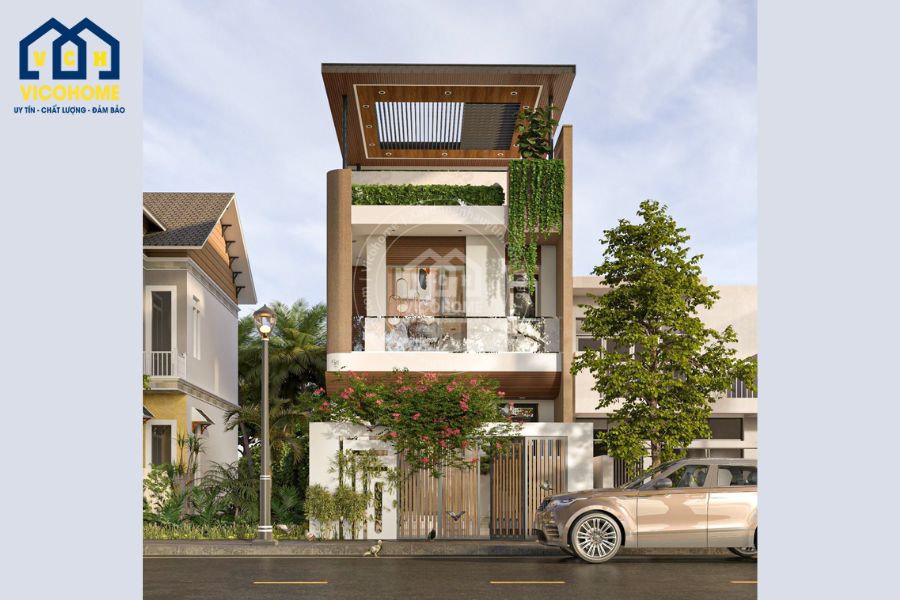 Thiết kế nhà 2 tầng 1 tum hiện đại - anh Hiến - Hải Dương - TKP0063