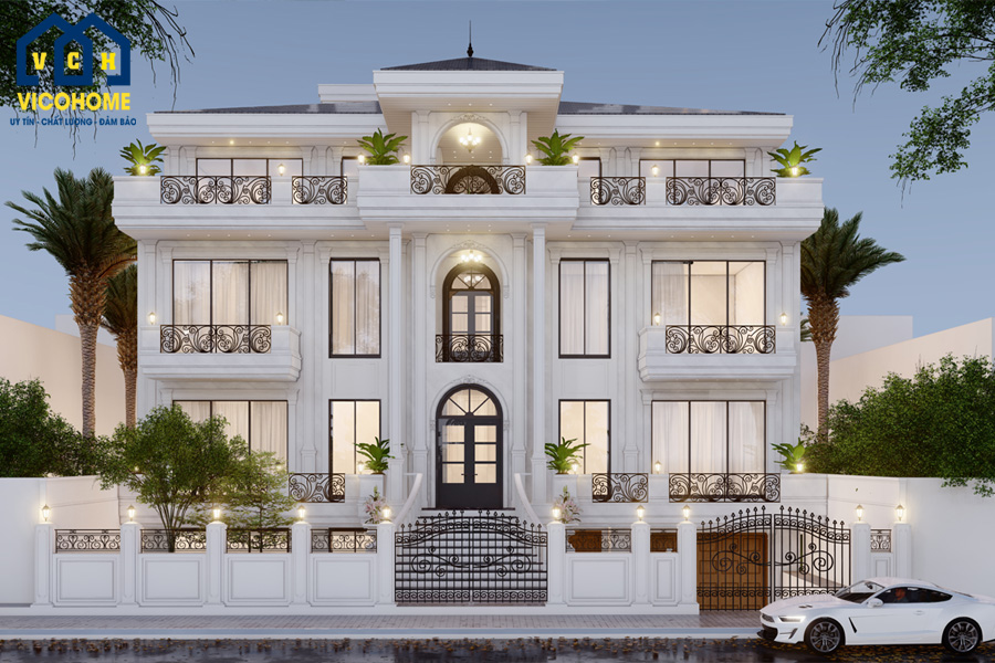 Thiết kế biệt thự tân cổ điển – chị Loan - TKBT0010