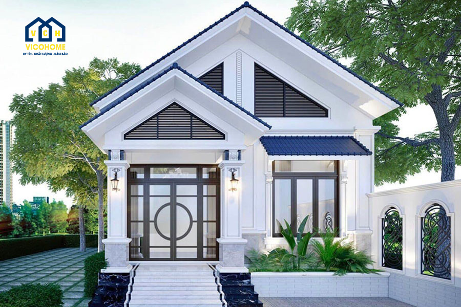 Thiết kế thi công nhà cấp 4 mái Thái - chị Phương - Đông Anh-TK40001