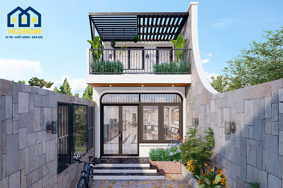 Thiết kế thi công trọn gói nhà phố hiện đại - anh Vũ - Tuyên Quang - TKP0003