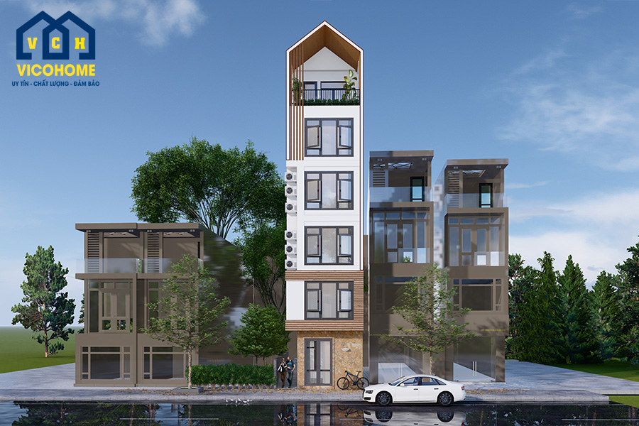 Thiết kế nhà phố hiện đại - anh Hoàng - Yên Hoa - TKP0054