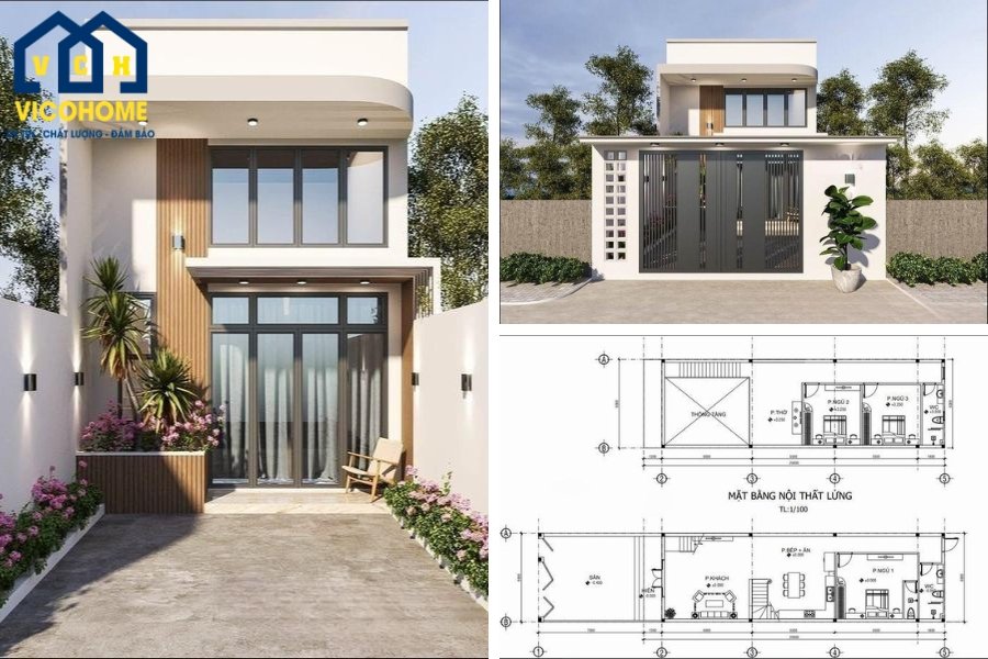 Top 5 mẫu thiết kế nhà gác lửng 3 phòng ngủ được yêu thích nhất 2025