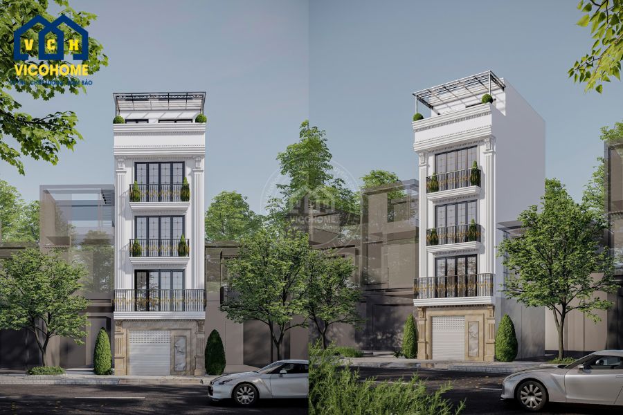 Thiết kế  thi công nhà phố hiện đại - anh Dũng - Phố Vọng - TKP0071