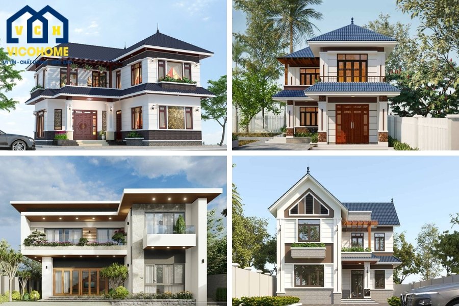 [Tổng hợp] mẫu nhà 2 tầng chữ L đẹp, hiện đại, tiện nghi