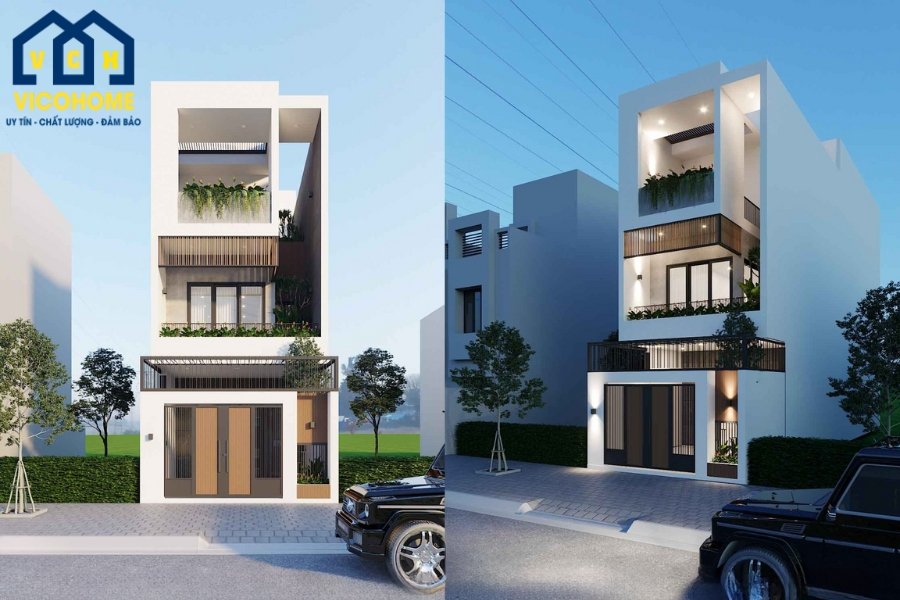 Khám phá các mẫu thiết kế nhà 3 tầng có gác lửng đẹp và hiện đại 2025