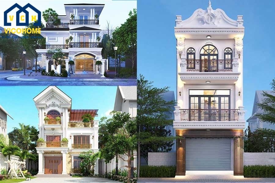 100+ mẫu nhà 3 tầng tân cổ điển đẹp sang trọng nhất 2025
