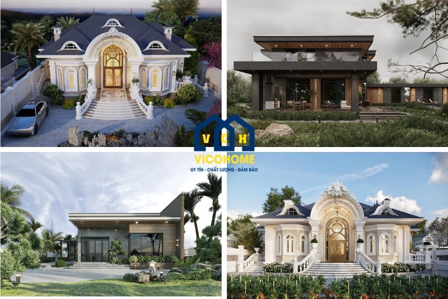 100+ Mẫu thiết kế biệt thự 1 tầng Đẹp -  Hiện đại - Sang trọng