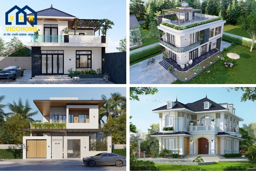 Mẫu nhà 2 tầng 4 phòng ngủ 100m2: Đảm bảo công năng, tối ưu chi phí xây dựng