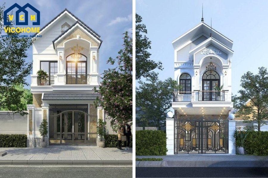 Tổng hợp 20 mẫu nhà ống 2 tầng mái Thái 5x20m đẹp nhất 2025