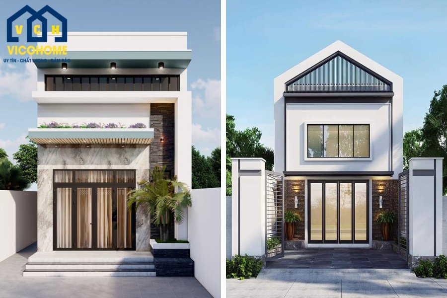 15+ mẫu nhà ống 2 tầng có gác lửng 5x20 hiện đại và tối ưu công năng 2025